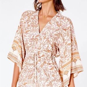 Rip Curl Beige and Brown Patterned dress.